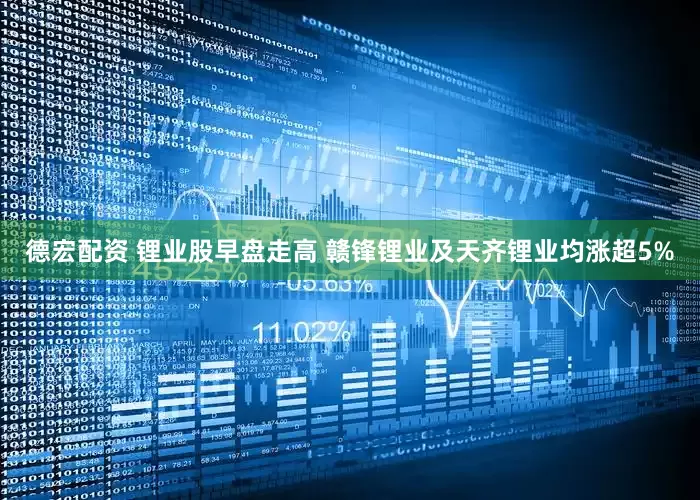 德宏配资 锂业股早盘走高 赣锋锂业及天齐锂业均涨超5%