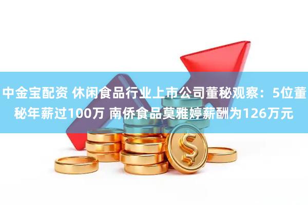 中金宝配资 休闲食品行业上市公司董秘观察：5位董秘年薪过100万 南侨食品莫雅婷薪酬为126万元